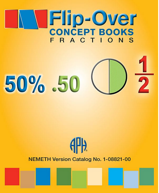 Flip-Over Concept Book of Fractions from APH Cover with fraction examples