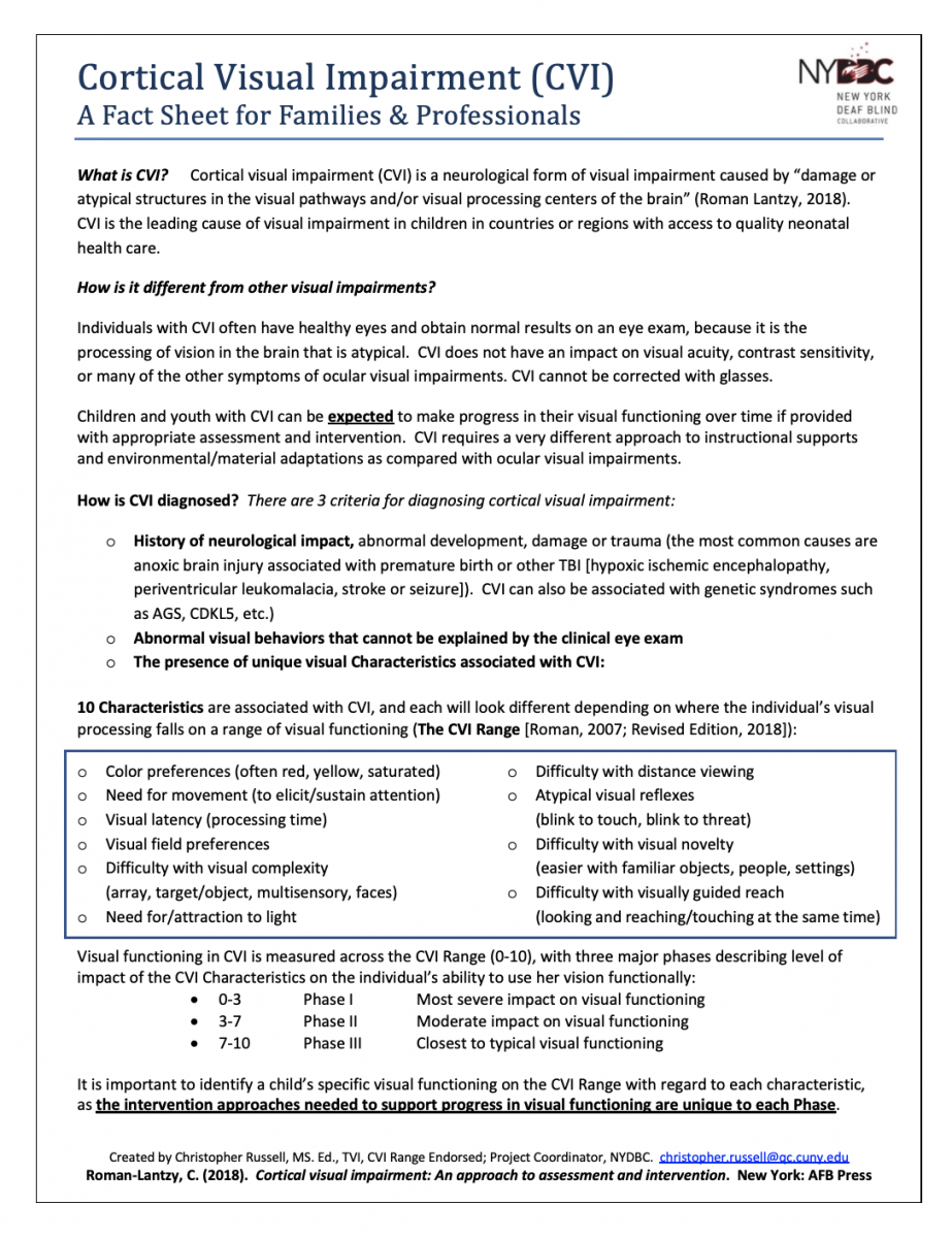 CVI Fact Sheet