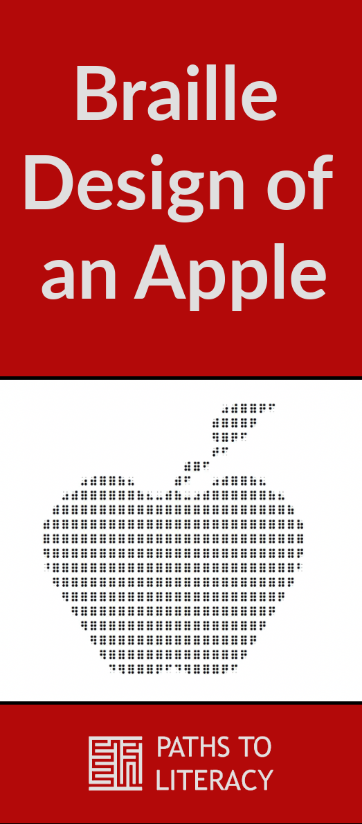 Collage of braille design of apple