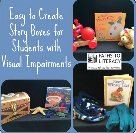 Easy to create story boxes for students with visual impairments title page