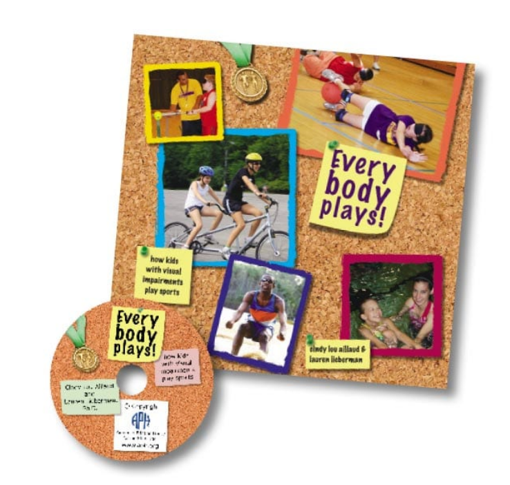 Everybody Plays book cover with people playing a variety of sports including track, swimming, and ball play