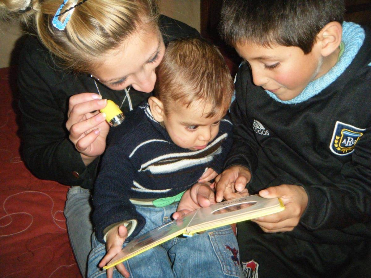 A family reads together