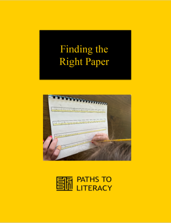 Finding the Right Paper Title with a picture of the student writing
