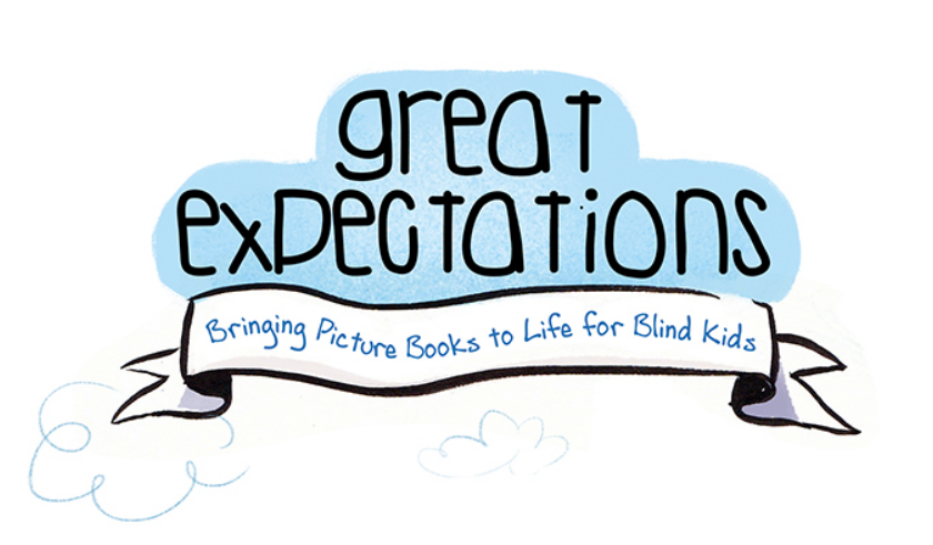 Great Expectations Logo with a ribbon that states: bringing pictures to life for blind kids
