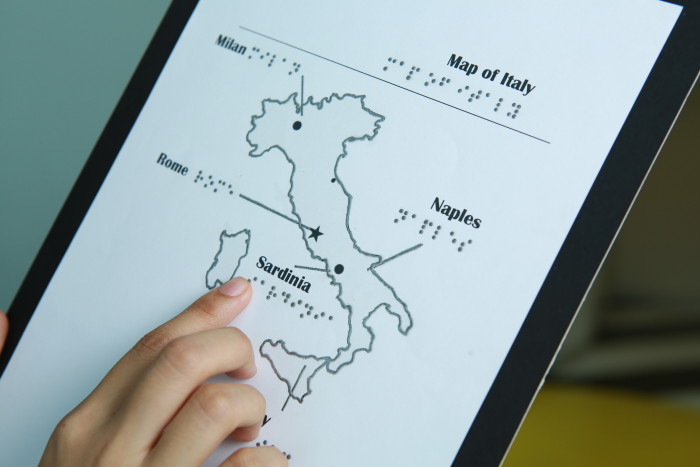 Map using touchable ink