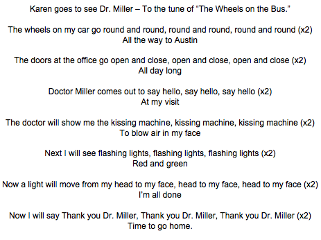 "Karen Goes to See Dr. Miller" Song