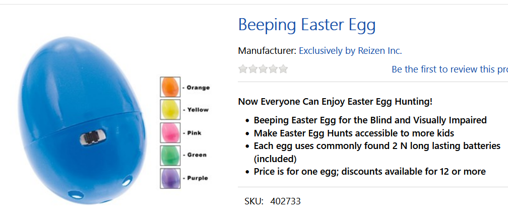 Plastice Beeper Eggs