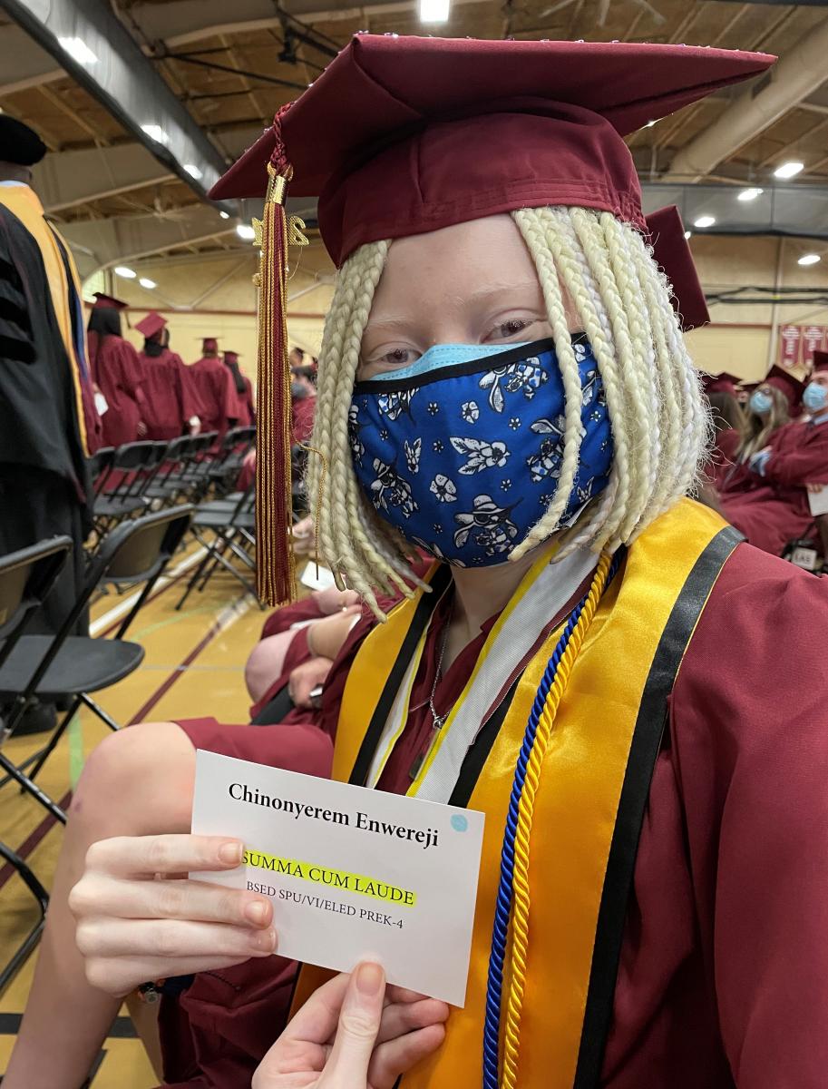 Noye at her Kutztown University graduation