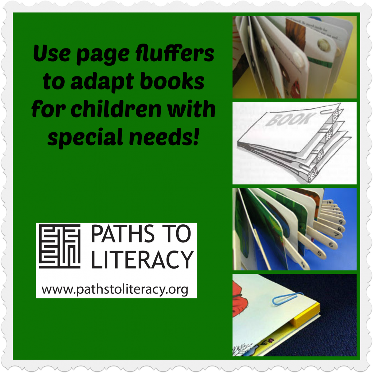 page fluffers to adapt books for children with special needs