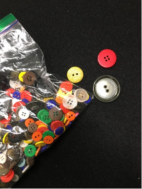 Bag of colorful buttons