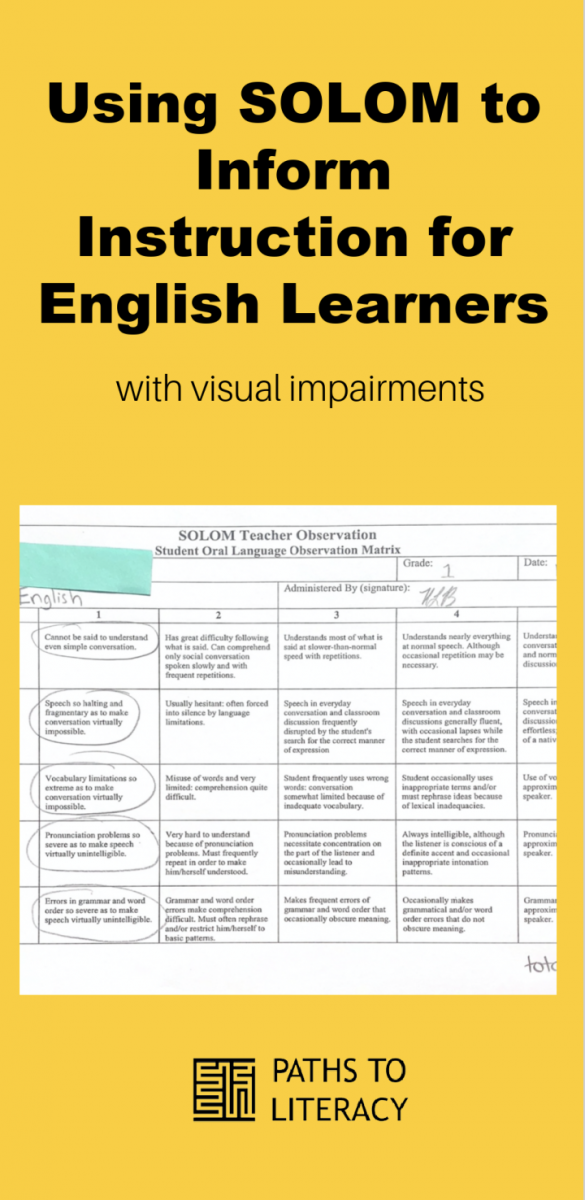 Collage for Using SOLOM to inform instruction