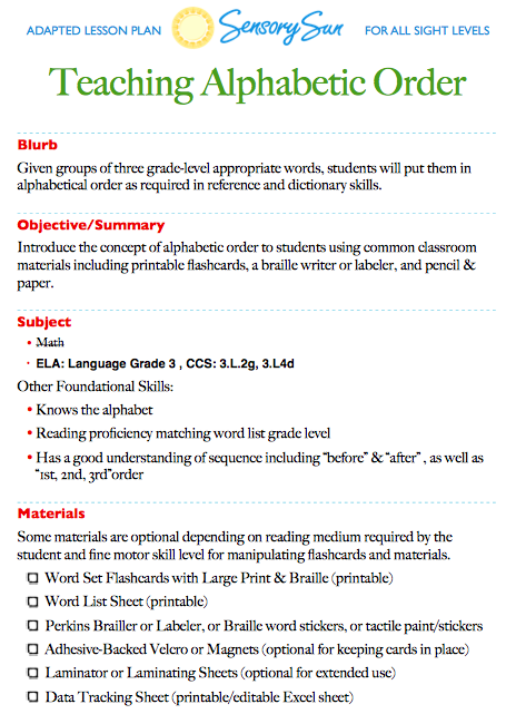 teaching alphabetic order