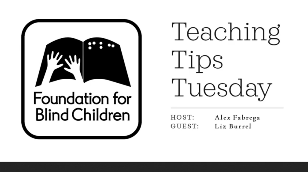 Teaching tip tuesday title with hands over a book