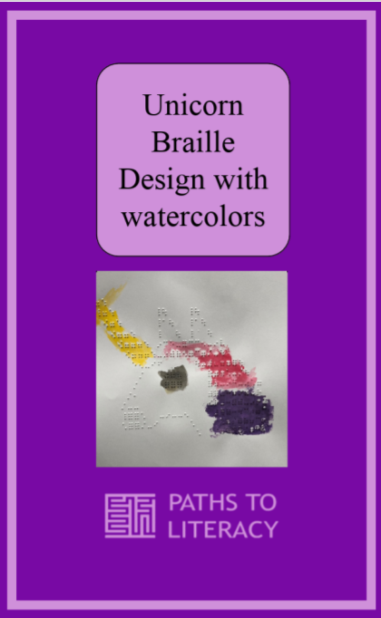 Unicorn Braille Design with Watercolors