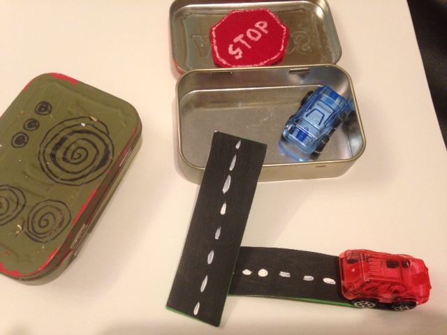 Race cars in Altoids box