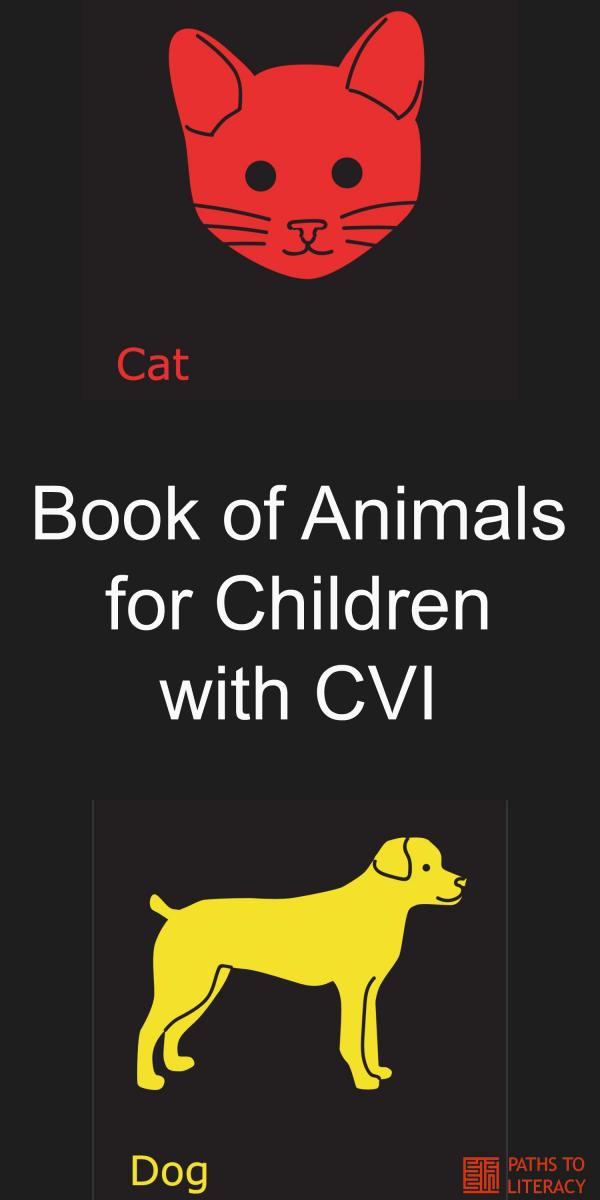 Collage of Book about Animals for Children with CVI