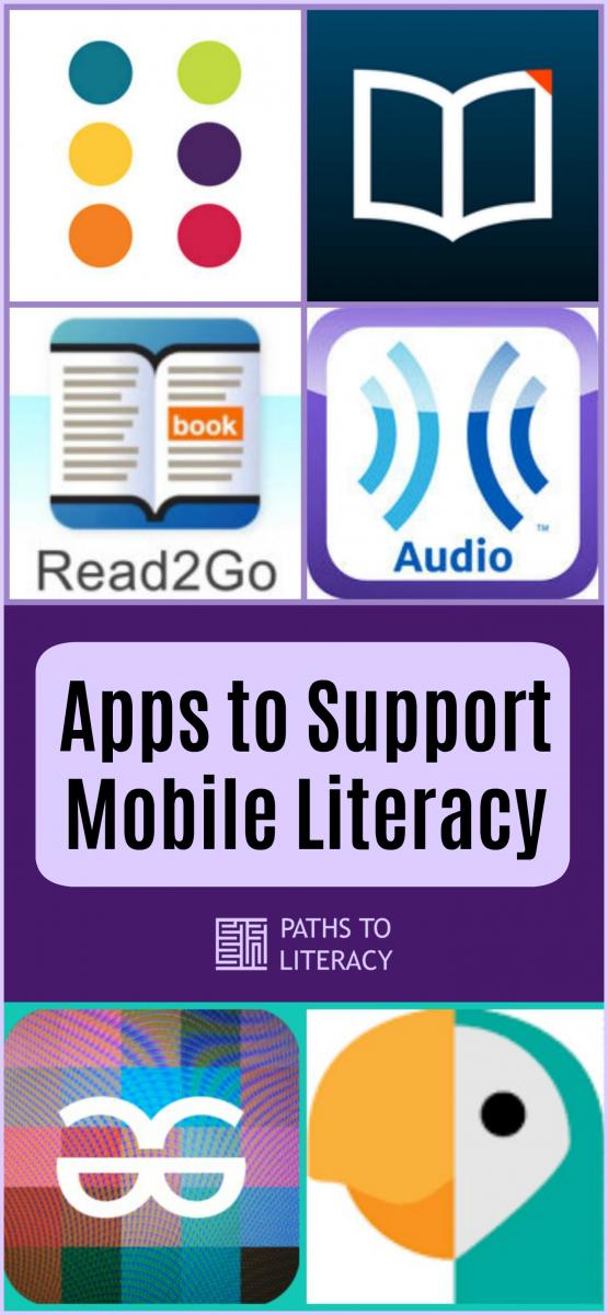 Collage of apps for mobile literacy