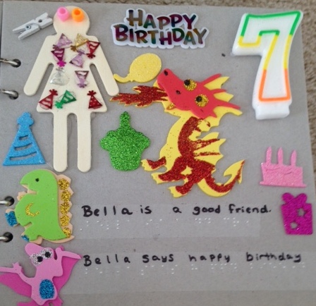 Page from birthday book