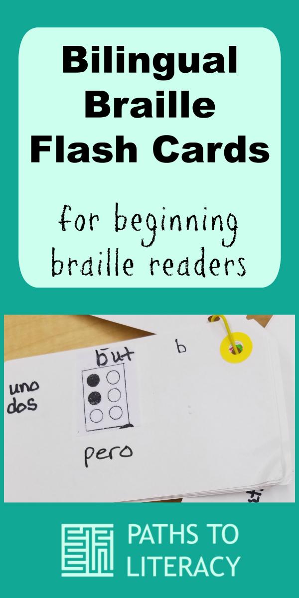 Collage of Bilingual Braille Flash Cards