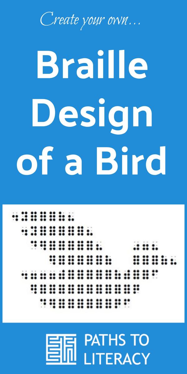 Collage of braille bird design