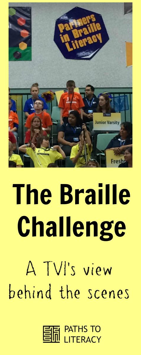 Collage of the braille challenge