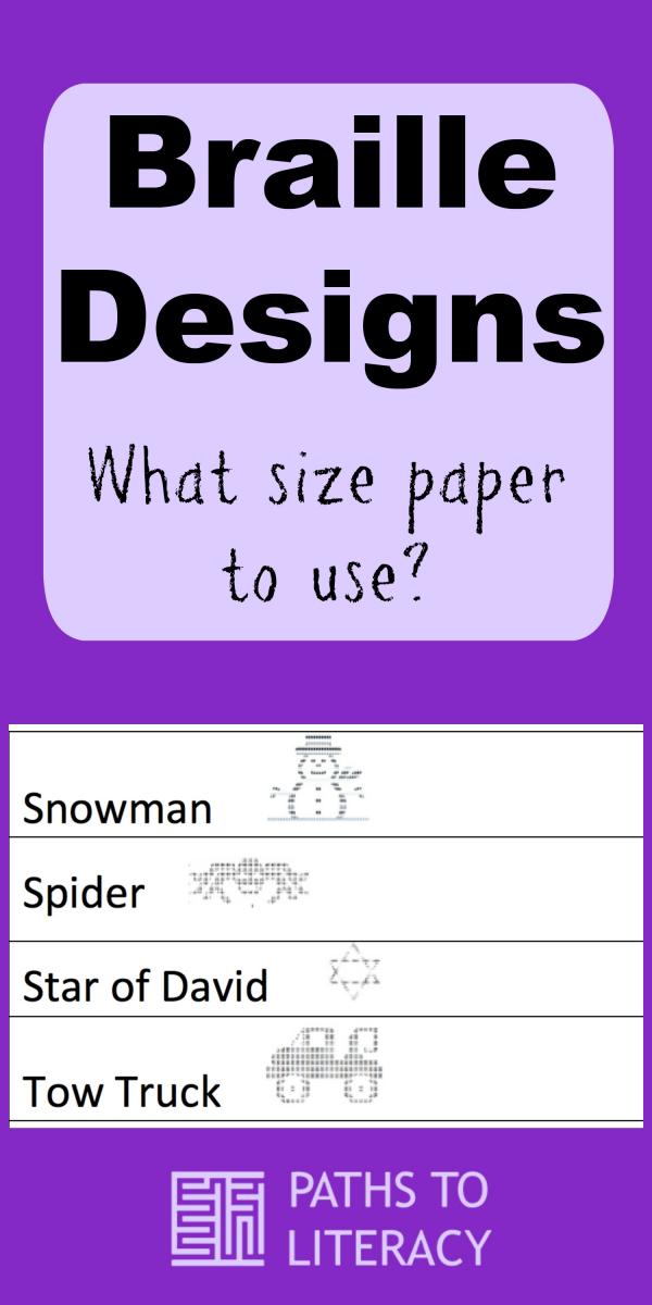 Collage of braille design paper