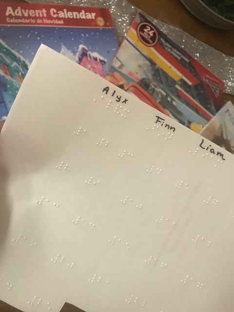 Adding braille labels to Advent calendar