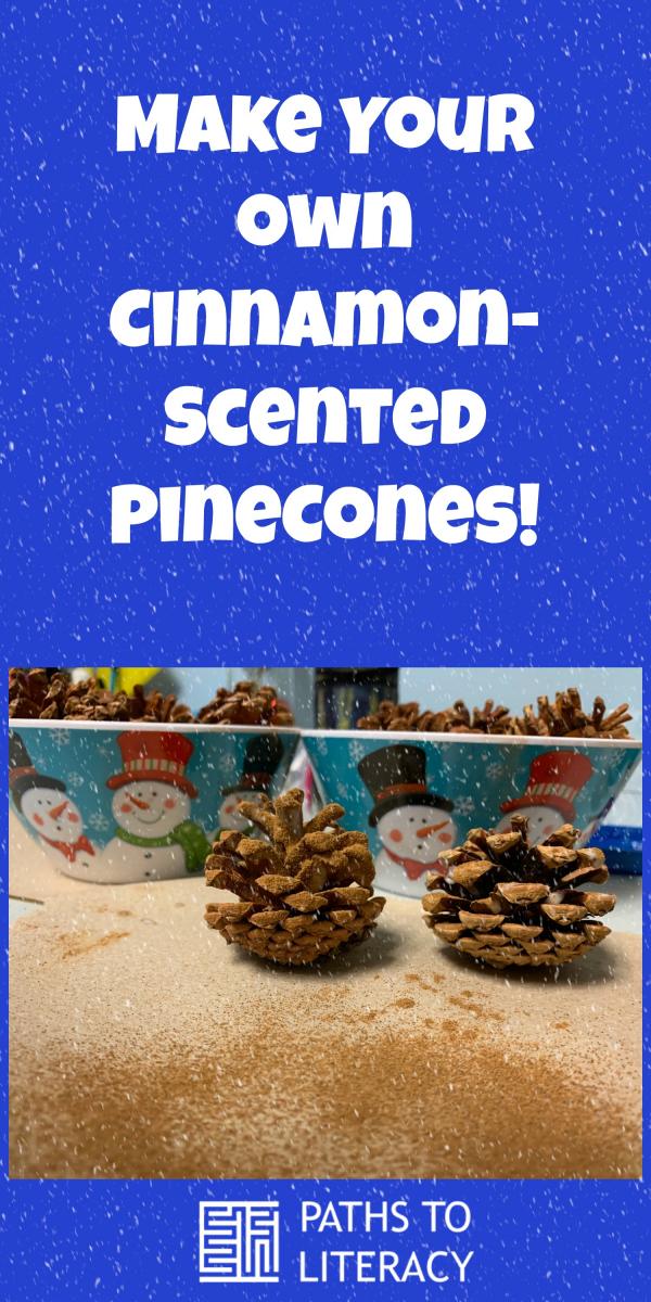 Collage of making your own cinnamon-scented pinecones