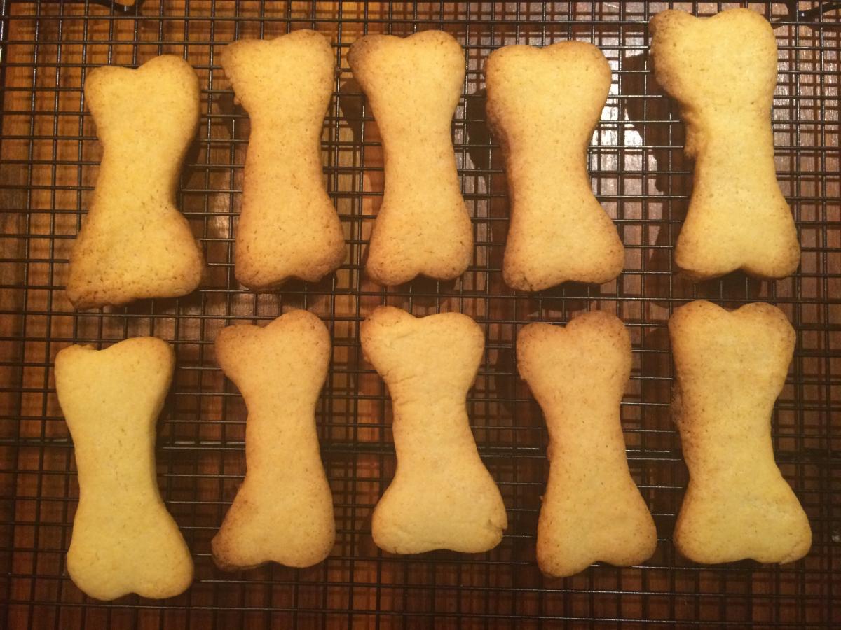 Sugar Cookies shaped like dog bones