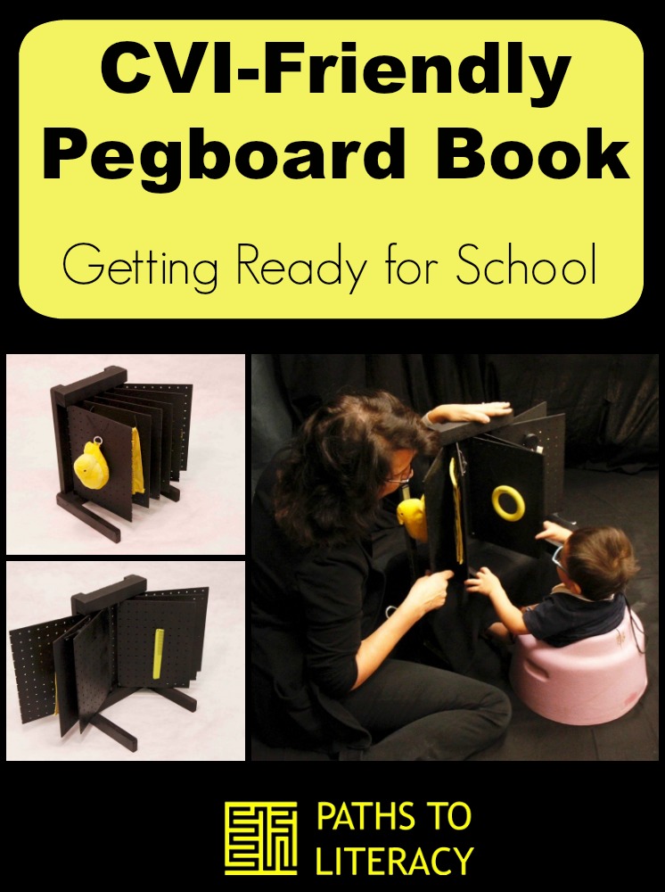 Collage of CVI-Friendly Pegboard book