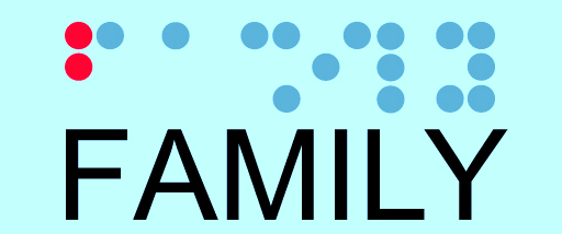 Family in braille