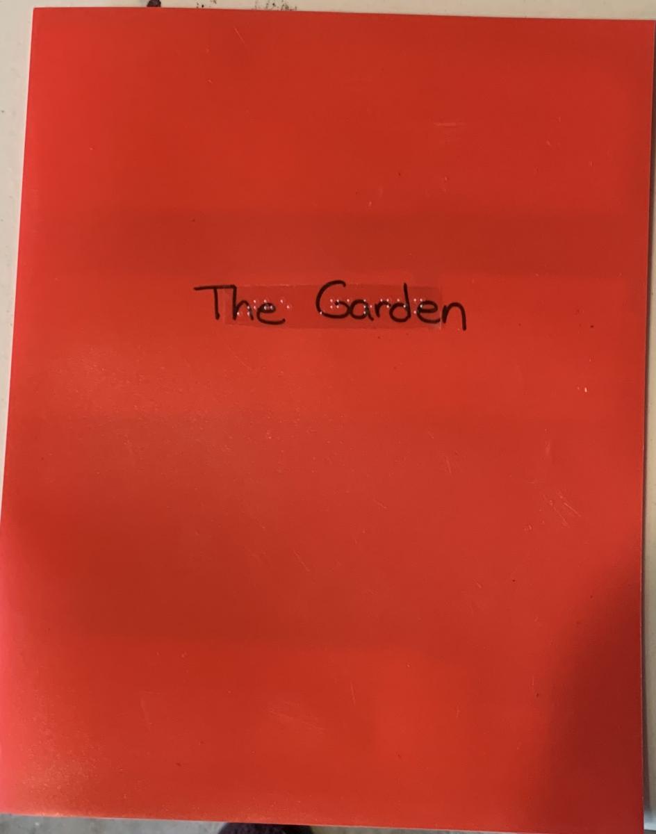 Vocabulary activity folder called "The Garden"