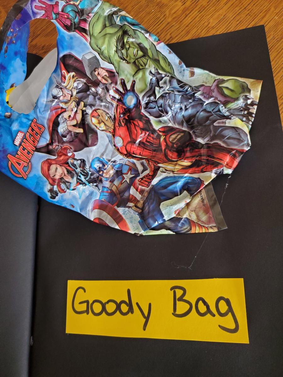 Avengers Goody Bag with text "Goody Bag"