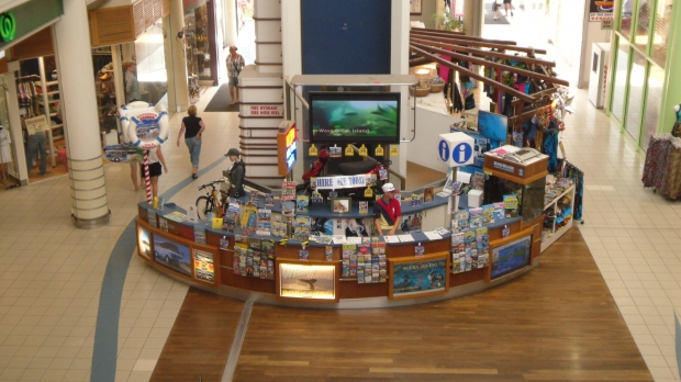 Information kiosk in mall