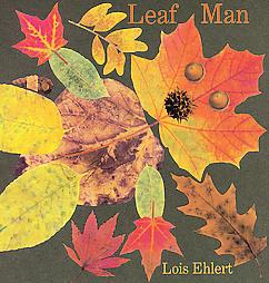 the cover of Leaf Man with leaves in the shape of a man