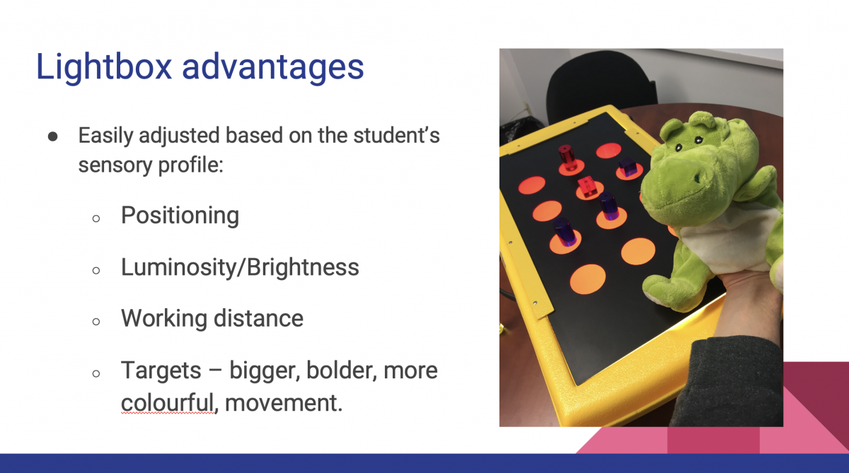 Slide describing lightbox advantages