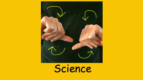 ASL sign for "science"