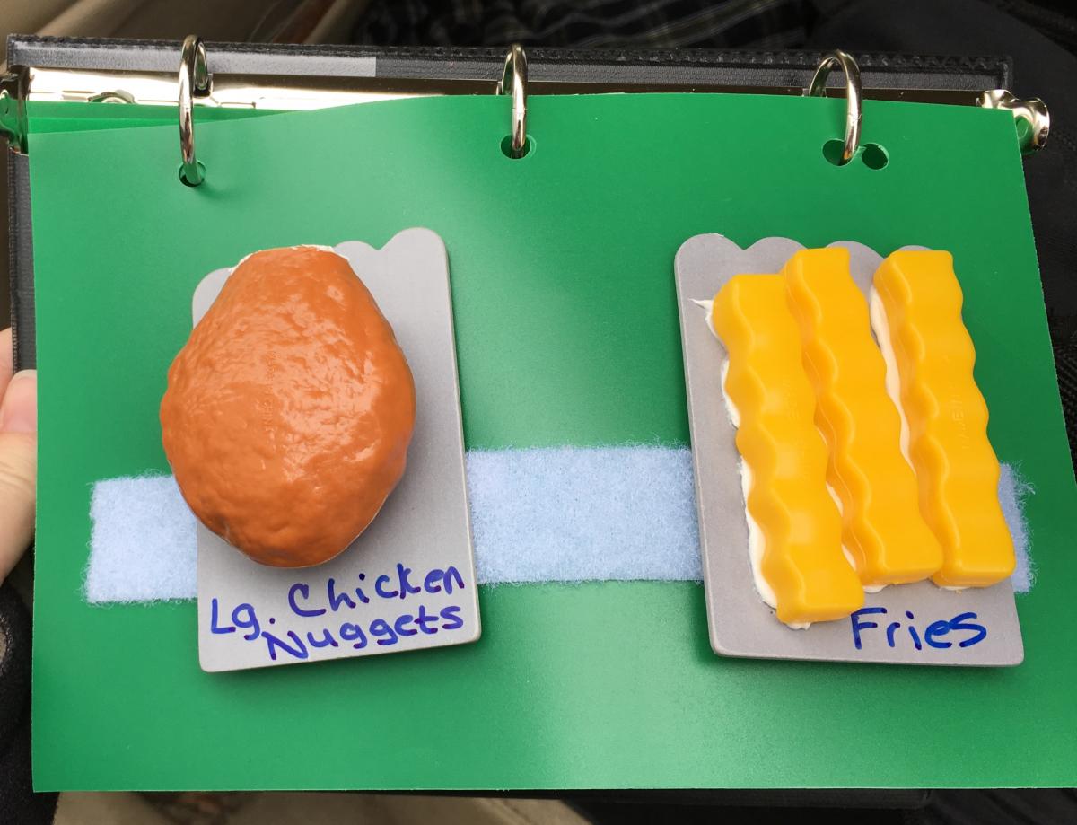 Tactile Symbols of Chicken Nuggets and French Fries