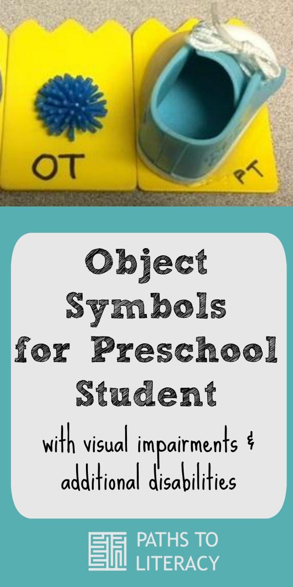 Collage of object symbols for preschool students