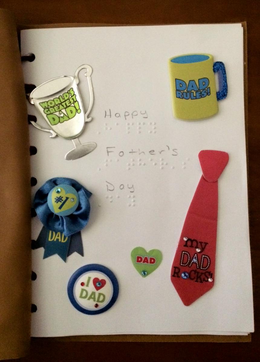 father's day journal page "happy father's day"