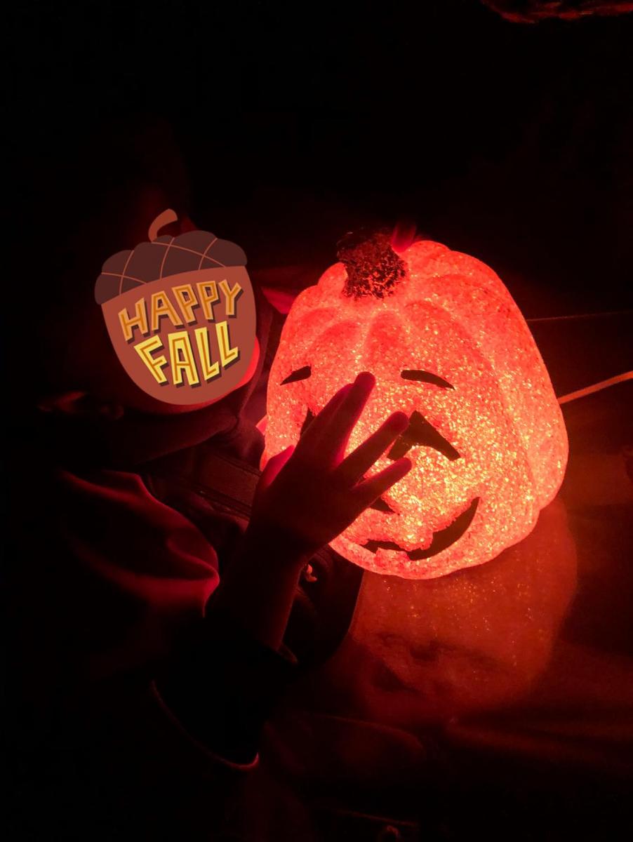 Illuminated pumpkin decoration
