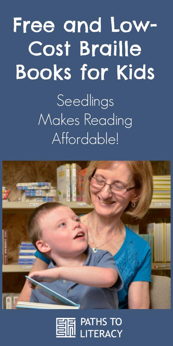 Collage of free and low-cost braille books for kids from Seedlings