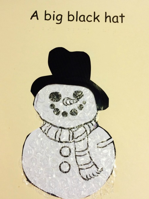 snowman with black hat
