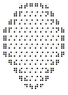 speckled egg braille design
