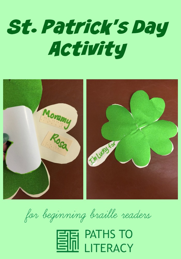 St. Patricks Day Collage for Braille Students