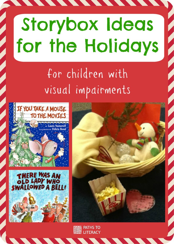 Collage of holiday storybox ideas 