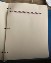 Straw horizontally placed at top of page