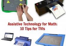 Collage of Assistive Technology for Math