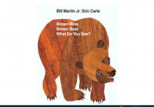 Brown Bear, Brown Bear Book cove with a brown bear on it