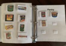 Two pages of grocery photo book